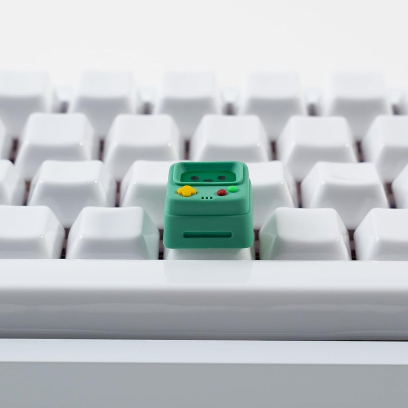 ULTRAEQUIP Artisan Keycaps, Cute Retro Game Consoler-Shpaed Keycaps, Shine Through Resin Handmade, Single 1U Replace Key for ESC Key Mechanical Keyboard (Green) - Image 5